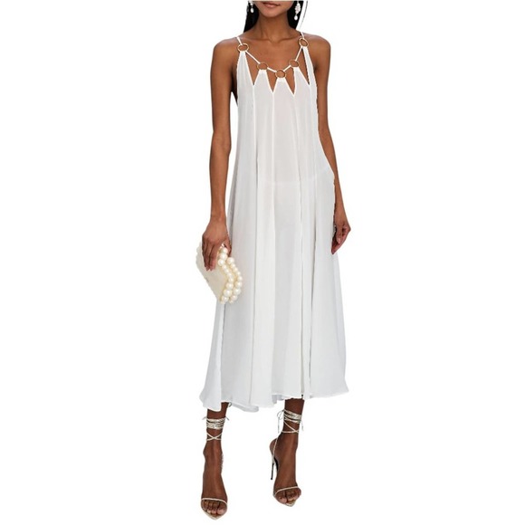 cult gaia Other - CULT GAIA NWT Ezlynn Coverup Maxi Dress in White Gold Size Medium
